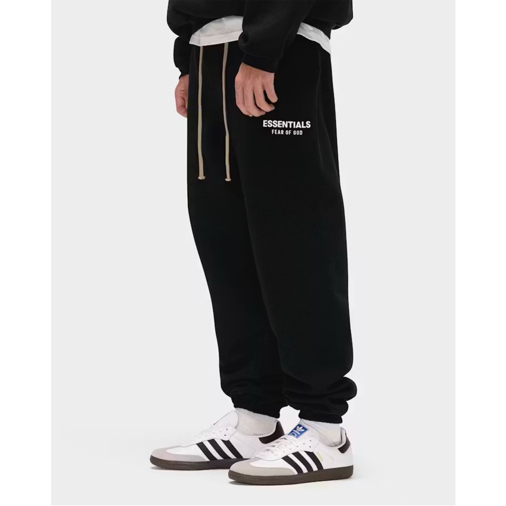 NWT Fear of God Essentials Black Fleece Sweatpants, XL